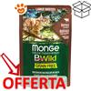 Monge Cat Bwild Grain Free Adult large Breeds Bocconcini Bufalo - Bustina Da 85 Gr - CONFEZIONE RISPARMIO