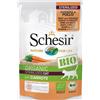 Schesir Bio per Gatto Adult Sterilized in Busta da 85g Gusto Manzo Pollo e Carota