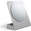 Lineabeta Specchio ingranditore 5x da appoggio con contenitore acciaio lucido