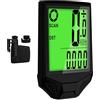 Greatzer Contachilometri Bici Senza Fili IP66 Impermeabile Multifunzionale Wireless Ciclocomputer con 20 Funzioni LCD Display Avvio/Arresto Automatico Computer Bici per Distanza di Tracciamento,Velocità,Timer
