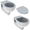 COPPIA SANITARI VASO BIDET E COPRIVASO ORIGINALE TRADIZIONALE GEBERIT COLIBRI SOSPESI