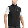 KUTOOK Gilet Uomo Antivento Fodera di Pile Smanicato in Softshell Giacca senza maniche Invernale per Escursionismo, viaggi, corsa e golf e Vita Quotidiana(Nero,2XL)