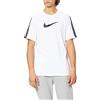 Nike M NSW Repeat SS Tee T-Shirt, White/Black, M Uomo