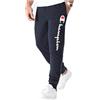 Champion Legacy Icons-Powerblend Terry Contrast Logo Rib Cuff Pantaloni da Tuta, Blu Marino, S Uomo