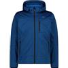 CMP Melange Uomo con Cappuccio Estraibile-3a01787n-m Giacca Softshell Petrol Mel, 54, Petrol Mel.