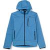 CMP - Giacca in Softshell Melange da Uomo con Cappuccio Removibile, Bluestone Mel., 48