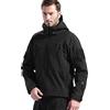 FREE SOLDIER Giacche Militari Softshell da Uomo Fodera in Pile da Esterno Giacca Antivento Impermeabile con Cappuccio Giacche tattiche Calde Multitasche per Escursioni di Caccia (Nero,XL)