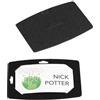 Durable Portanome in carta riciclata, portabadge 100% riciclabile, con foro Euro, 54x90 mm, conf. 20 pezzi, nero con inserti bianchi, 827301
