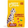 Edgard Cooper Edgard & Cooper Crocchette Gatti Sterilizzati o Attivi Cibo Secco per Gatti Adulti Senza Cereali Mangime Naturale 2kg Tacchino & Pollo Fresco, Alimentazione Completa e Sana per Gatti