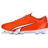 PUMA Play Fg/AG Wn, Scarpe da Calcio Donna, Ultra Arancia Bianca Blu Glimmer, 36 EU