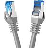 BIGtec Cavo Ethernet 5m CAT 7 Cavo LAN RJ45 internet gigabit CAT7 cavo di rete grigio cable Alta Velocità cavo patch