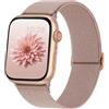 AMSKY Cinturini in Nylon Elastico Compatibile con Cinturino Apple Watch 40mm 44 mm 42mm 46mm 41mm 45mm 38mm 49mm Donna Uomo, Tessuto per Series 11 10 9 8 7 6 5 4, SE Ultra 3 2 1