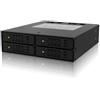 Icy Dock ToughArmor MB994SP-4S Rack Rimovibile Robusto Completamente in Metallo per 4 x 2,5 HDD/SSD SATA o SAS in alloggiamenti Esterni de 5,25