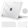 MOSISO Cover Compatibile con MacBook Air 15 Custodia M5 M4 M3 M2 2026-2023 A3448 A3241 A3114 A2941, Cover per Macbook Air 15 Pollici M5 M4 M3 M2&Copritastiera&Pellicola&Coaster, Cristallino