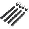 Emuca - Gambe per tavolo quadrate, 50x50, H710mm, Verniciato nero, Acciaio