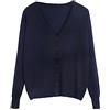 Generico Maglione Largo da Donna in Cotone Mercerizzato con Bottoni in Tinta Unita e Giacca Cardigan Pantaloni Invernali Taglie Forti