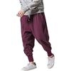 Generico Pantaloni Lino Uomo,Pantalone Casual Vita Elastica,Cargo di Tela Lunghi Estivi Comodi,Abbigliamento Estivo Leggero Pantaloni Uomo Cotone Pantaloni da Lavoro Estivi Donna
