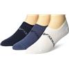 Emporio Armani Calze uomo 3 paia di calze fantasmino cotone tripack articolo 306227 3F254 sock 3 pack fantasmino, 59436 Marine/white/indigo, 39