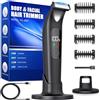 FANHEE Rasoio Elettrico Corpo Uomo,Rasoio Corpo Uomo con illuminazione a LED,Depilatore Corpo Uomo IPX7 Impermeabile,Rasoio Parti Intime Uomo,Rasoio Elettrico Barba con Testina T,7500 Giri/Min,Type-C