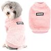 Ranphy Gilet in pile per cani di piccola taglia autunno inverno per ragazzi e ragazze carino pullover cappotto giacca morbida calda felpa per gattini animali domestici vestiti freddi,rosa, S