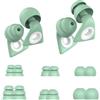Kriogor 2 Paia Tappi Orecchie per Dormire Con 16 Tappi per le Orecchie Sostituiti S/L, Tappi per le orecchie per dormire, Tappi Auricolari in Silicone Riutilizzabili per Sonno Studio Viaggio, 28-35dB