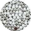 EinsSein 1kg Confetti perle di cioccolato Mix 1 cm bianco-argento - matrimonio battesimo nascita comunione confettata cresima nascita confettis alla laurea decorazioni bimba bomboniere senza mandorla