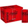Coca-Cola Zero Zucchero - Refresco di colla senza zucchero, senza calorie, confezione da 6 mini lattine 200 ml