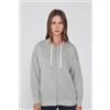 Tezenis Felpa Pesante Con Zip E Cappuccio Donna Grigio