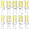 WULUN Lampadine G9 LED, 5W 500LM, bianco freddo 6000K, equivalente a lampadina alogena 50W, non dimmerabile, senza sfarfallio, AC 230V per lampadari Home Lighting Decor 10-Pack