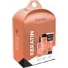 VITALCARE | Gift Set Keratin - Shampoo 250ml + Spray 125ml + Maschera Flash 190ml - Trattamento Completo per Capelli Lisci e Lucenti