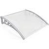 MUPAI Porta Anteriore a baldacchino, plastica, Alluminio, pensilina ad Arco, pensilina, Trasparente, Tende da Sole (60x100cm)