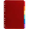 Exacompta - Rif. 3906E - Cartone da 10 divisori in polipropilene traslucido con 6 linguette neutre, con porta etichetta, con foglio di etichette staccabili, formato A4