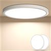 YiLaie Plafoniera LED Soffitto 24W [2 Pezzi], Lampada da Soffitto 4000K 2640LM Plafoniera Bagno IP44 Impermeabile Rotonda Ø30CM lampadario camera da letto per Cameretta, Cucina, Soggiorno