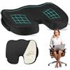 MAZZINI Cuscino Lombare Auto Memory Foam - Supporto Schiena Ergonomico per Sedia Ufficio e Auto | Antiscivolo, Sfoderabile, Ideale per Dolori Lombari, Postura e Antidecubito
