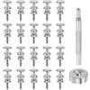 Oupdate Set di 20 Bottoni Automatici a Pressione per In Acciaio Inossidabile, 15 mm Set di Bottoni in Acciaio Inox, Include 2 Utensili di Fissaggio, per Teloni, Barche, Tende, Mobili, Progetti DIY