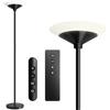 BBHome Piantana Lampada da Terra Dimmerabile, Lampada da Terra 27W LED con Telecomando e Touch, 3000K-6500K Moderna Lampada per Soggiorno, Camera da Letto, Ufficio, Nero