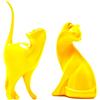 SIMDIM Scultura moderna per soggiorno, scultura, decorazione per soggiorno, statua libreria, decorazione per scaffale, tavolo, ufficio, casa, moderno, sculpture, di gatti, organizzatore (oro)