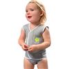 Bblüv Wräp-Traje De baño Neopreno 2 En 1 : Mantiene Temperatura Corporal + Protección Solar SPF 50, Costume a Slip Unisex Bambino, Verde Acqua, 3-6