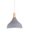 Hongho WOTTES - lampadari a sospensione, stile vintage, stile a goccia, attacco E27, in metallo, per camera da letto, sala da pranzo, cucina, Ø 20 cm (Grigio)