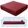 SHUOJIA Fodere per Cuscini per Divani, Protezioni per Cuscini per Sedili in Tessuto di Velluto Elasticizzato,Cuscino per Divano Fodera per mobili Coprisedile per Divano (Dark Red,Large-4-Seater)