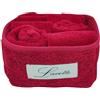 CA' D'ORO Cestino Lavette 100% Cotone 350 gr/mq con trapuntatura (Bordeaux, 6 Lavette)