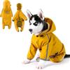 Colexy Cappotto impermeabile per cani riflettente, giallo impermeabile per cani impermeabile, impermeabile per cani con cappuccio, giacche impermeabili regolabili per cani di piccola taglia, adatto per 9-13