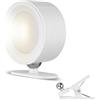 REV Lampada da parete a batteria, 150 lm, dimmerabile, girevole a 360°, lampada da parete per interni senza collegamento di corrente, ideale per corridoio, camera da letto e soggiorno, bianco