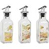 Bigbuy Cooking S2207221 Bottiglia di olio in vetro con tappo dosatore, 250 ml, cristallo