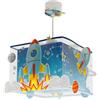 Dalber Lampada da soffitto a sospensione per bambini Rocket Razzo Spaziale Sistema solare