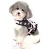SMALLLEE_LUCKY_STORE - Pettorina per cani e gatti di piccola taglia con guinzaglio regolabile, senza tirare la fuga, morbida giacca da passeggio impermeabile per cuccioli di gattino, gilet nero S