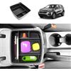 Coleya Vano Portaoggetti per Bracciolo Compatibile con Kia Sportage QL 2016-2021 (MT), Scatola Portaoggetti del Bracciolo, Kia Sportage Organizer per Braccioli con Tappetino Antiscivolo (Nero)