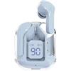 Generico Cuffie Ultrapods Max Auricolari Bluetooth 5.3 Wireless Microfono Display LED (Blu)