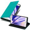 Cadorabo Custodia Libro per Huawei P8 LITE 2017 in TURCHESE PETROLIO - con Vani di Carte, Funzione Stand e Chiusura Magnetica - Portafoglio Cover Case Wallet Book Etui Protezione
