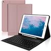 JADEMALL Custodia con Tastiera per iPad 9a/8a/7a Generazione 2021/2020/2019 10.2, iPad Air 3 2019/iPad Pro 10.5, QWERTY Tastiera Magnetica Staccabile con Portapenne per iPad 10.2, Nero